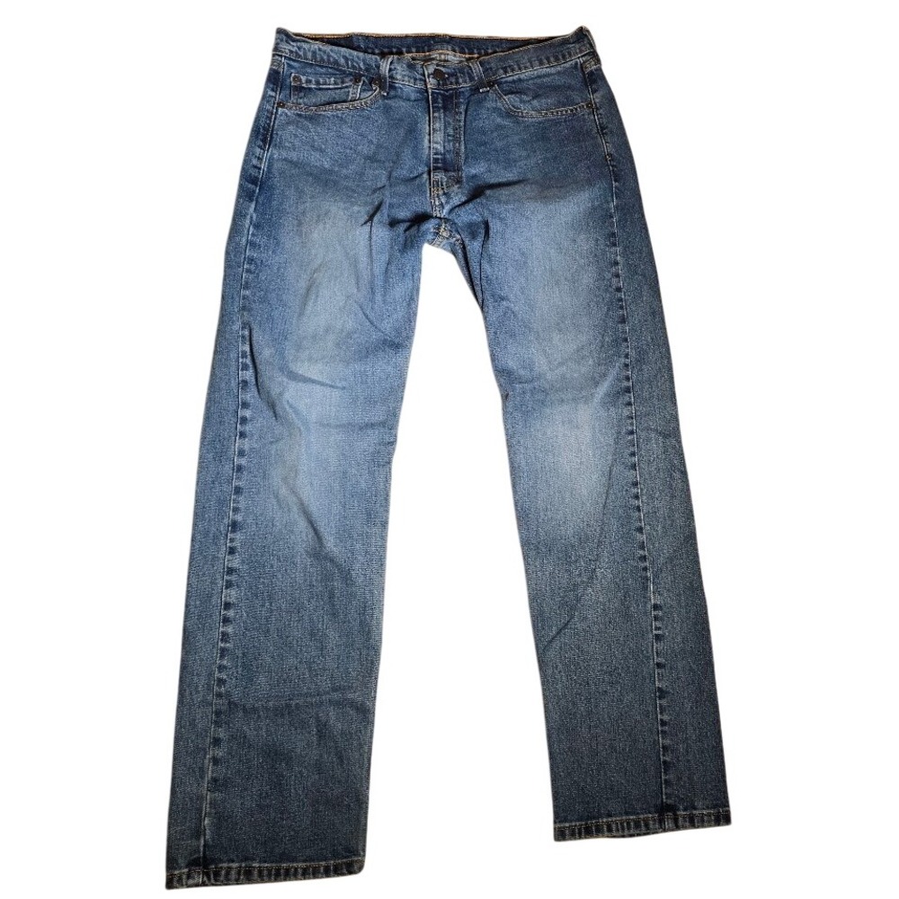 Levis 505 Regular Fit Straight Leg Jeans Mens 36x32 Blue Denim 00505-1849